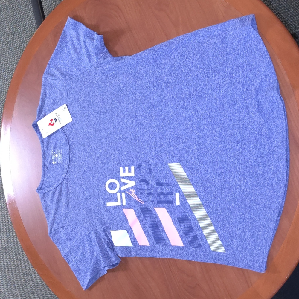 Liberty Pro LOVE for SPORT Polyester Spandex T-Shirt Performance Size L NWT